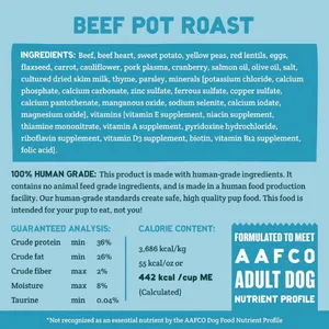 A Pup Above Grain-Free Beef Pot Roast Cubies Dog Food 2 lbs