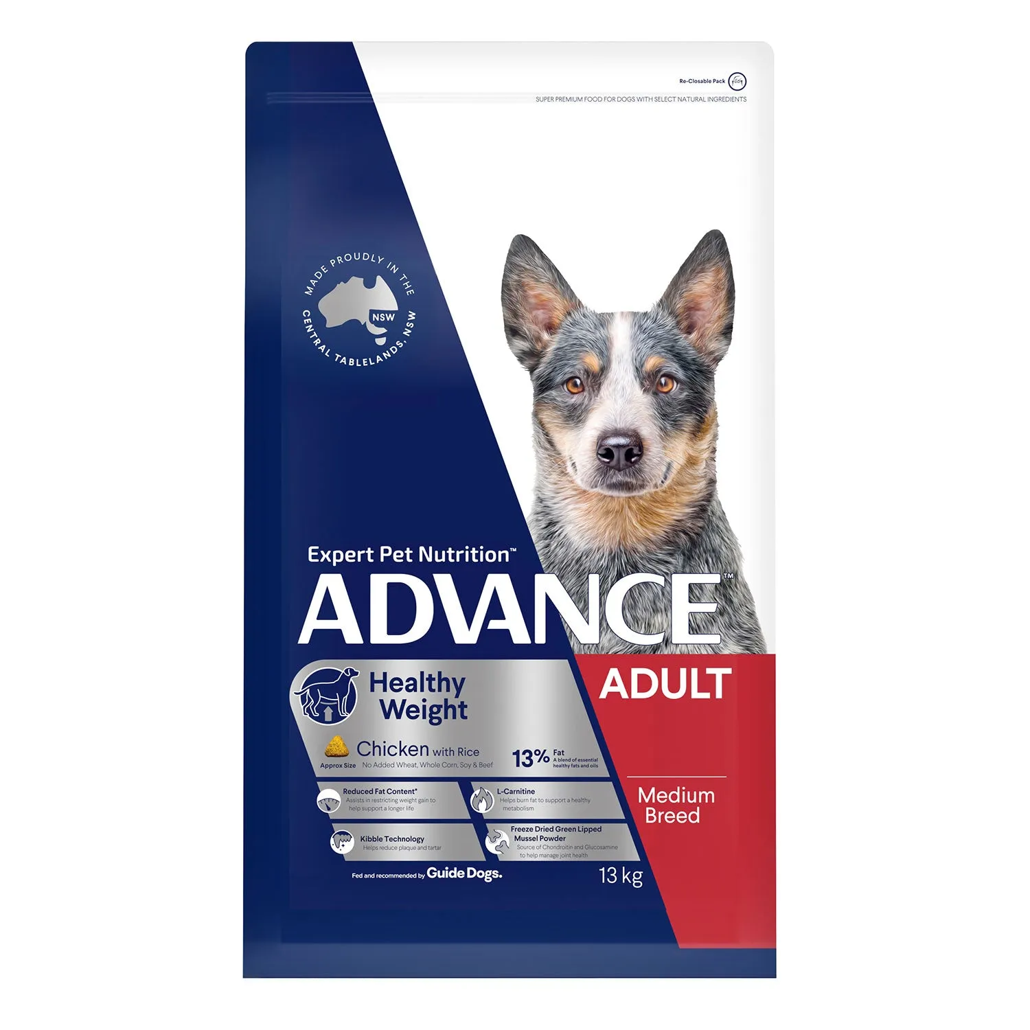 Advance Medium Breed Healthy Weight Chicken & Rice Adult Dry Dog Food