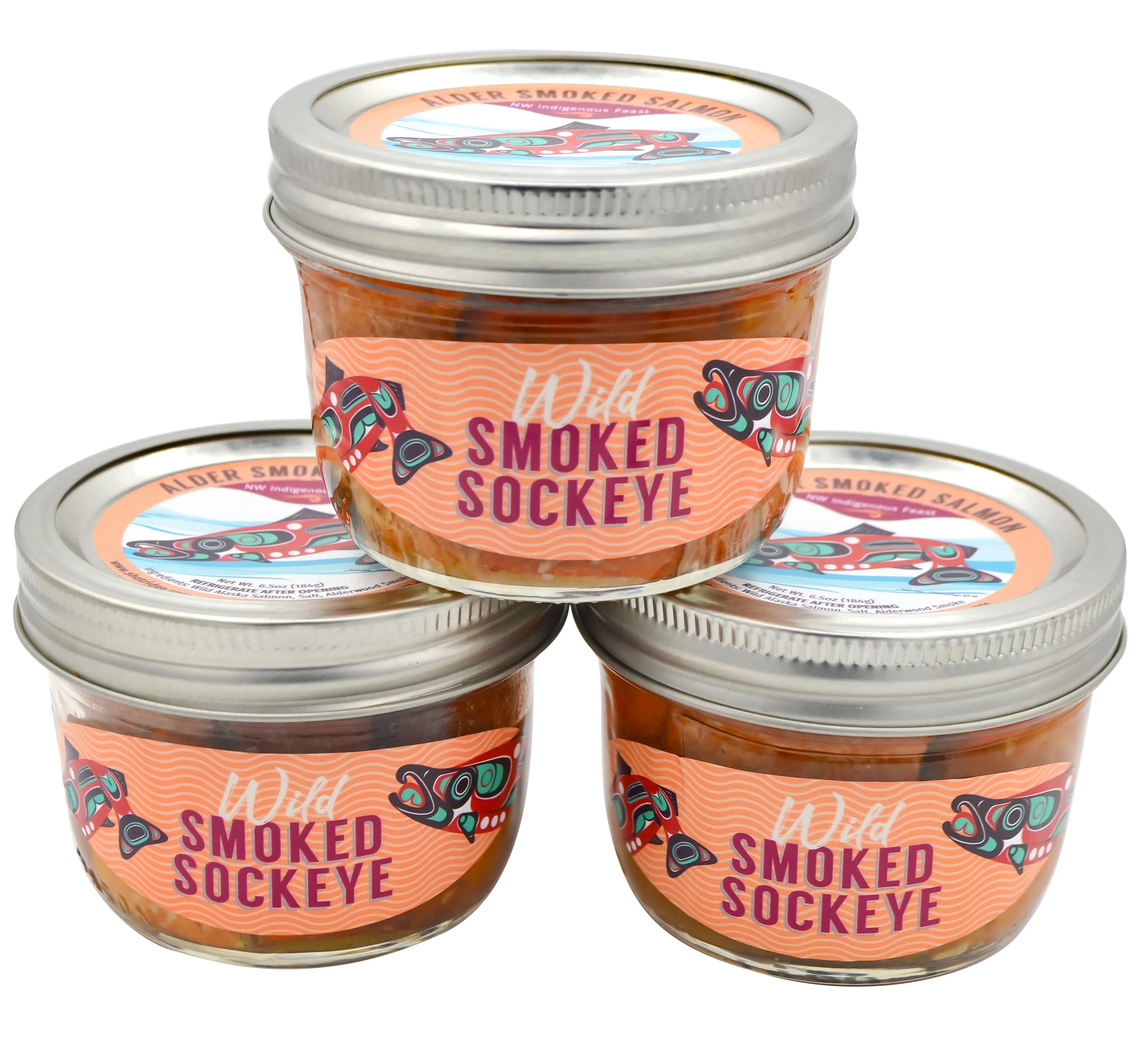 Alaskan Smoked Sockeye Salmon - 3 Jars