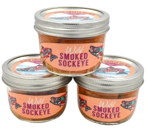 Alaskan Smoked Sockeye Salmon - 3 Jars