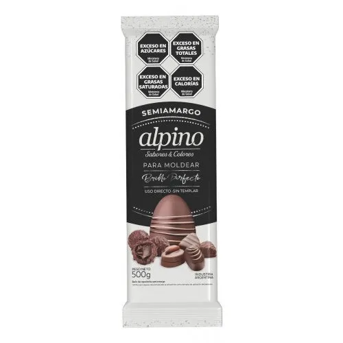 Alpino - Semi-Sweet Coating Chocolate Tablet for Molding 500g/1.10lb