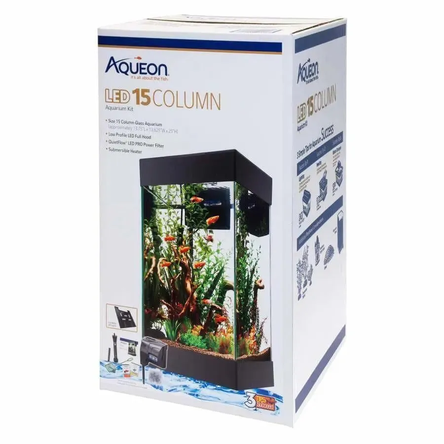 Aqueon 15 Column LED Aquarium Starter Kit with Lighting,