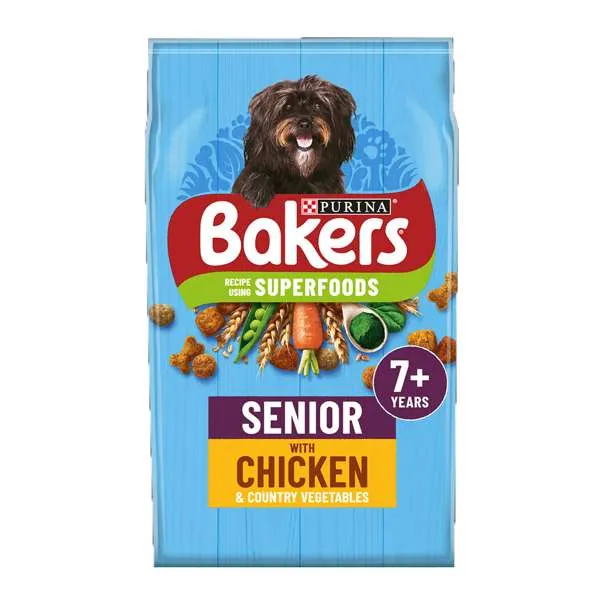 Senior Chicken & Vegetable Dry Dog Food by Bakers