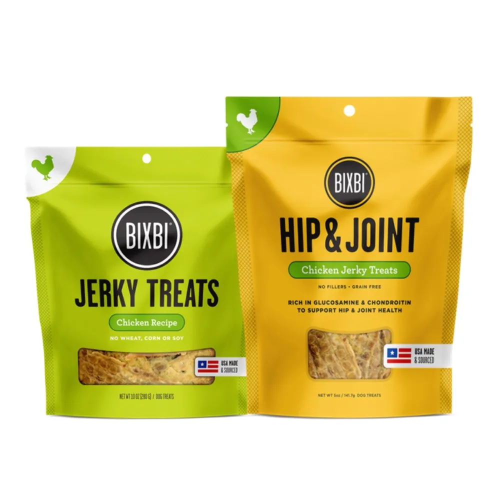 Bixbi Jerky Hip & Joint   Jerky Original Chicken Dog Treats Bundle