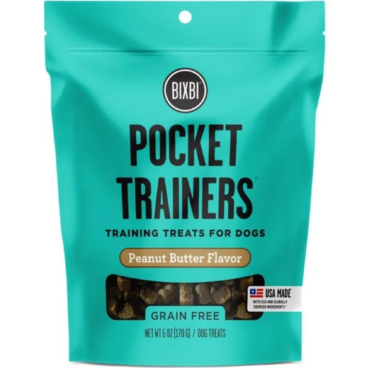 Bixbi Pocket Trainers Peanut Butter Grain-Free Dog Treats 170g