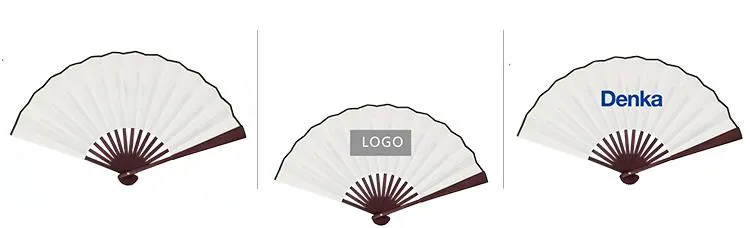 Brown Rice Paper Folding Fan