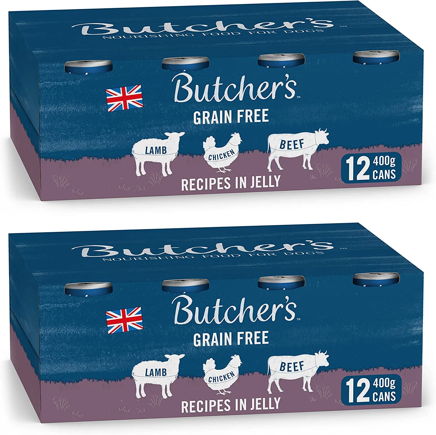 Butcher's Recipes in Jelly Dog Food Tins 6 x 400g