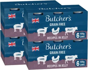 Butcher's Recipes in Jelly Dog Food Tins 6 x 400g