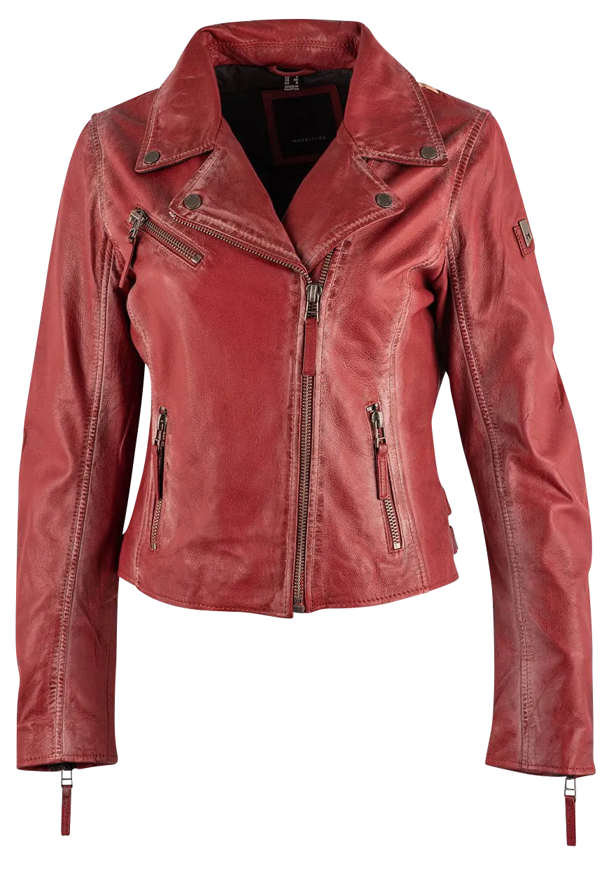 Christy Lamb Leather Moto Stars Jacket