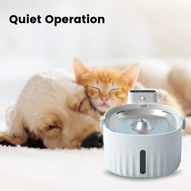 Cordless Rechargeable Pet Water Fountain with Motion Sensor