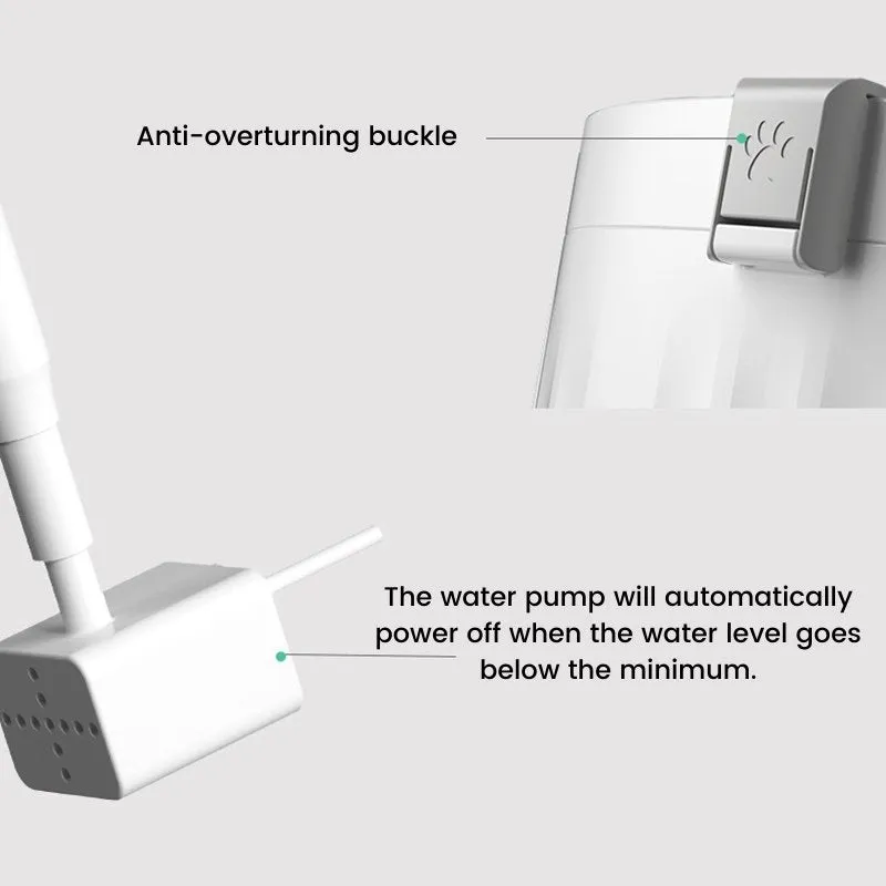 Cordless Rechargeable Pet Water Fountain with Motion Sensor