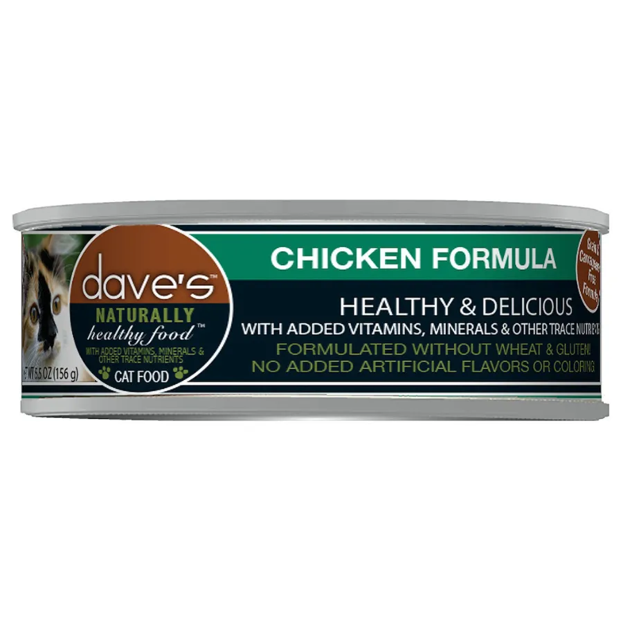 Dave's Pet Food Naturally Healthy Grain-Free Chicken Formula Canned Cat Food 5.5-oz