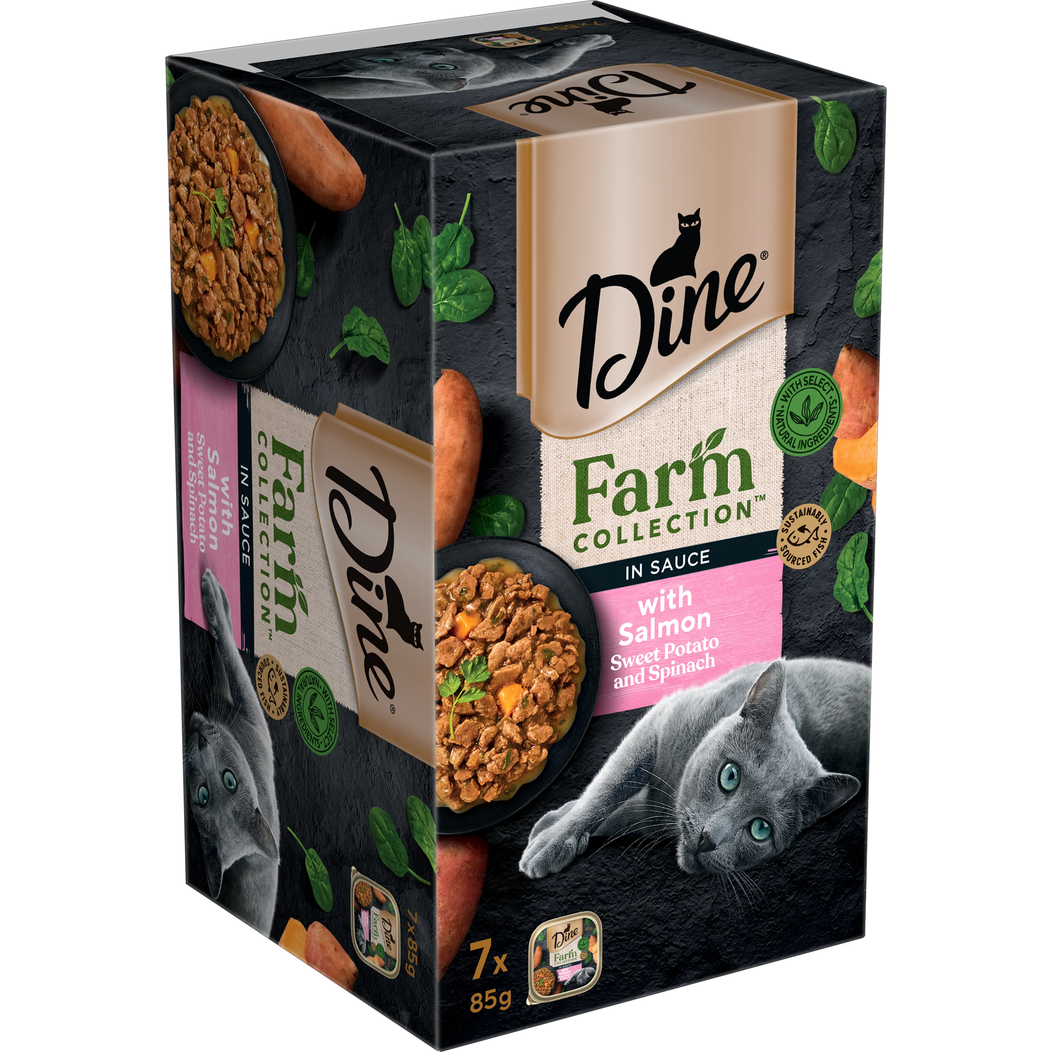 Dine Farm Collection Salmon with Sweet Potato and Spinach 85g