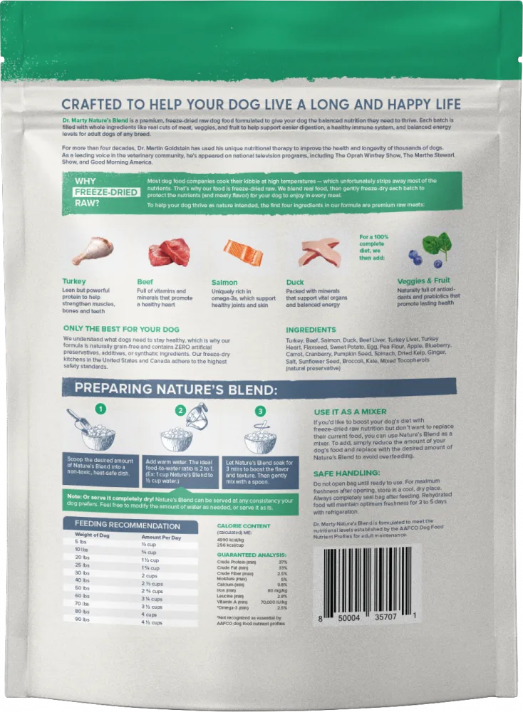 Dr. Marty Nature's Blend Freeze Dried Raw Dog Food