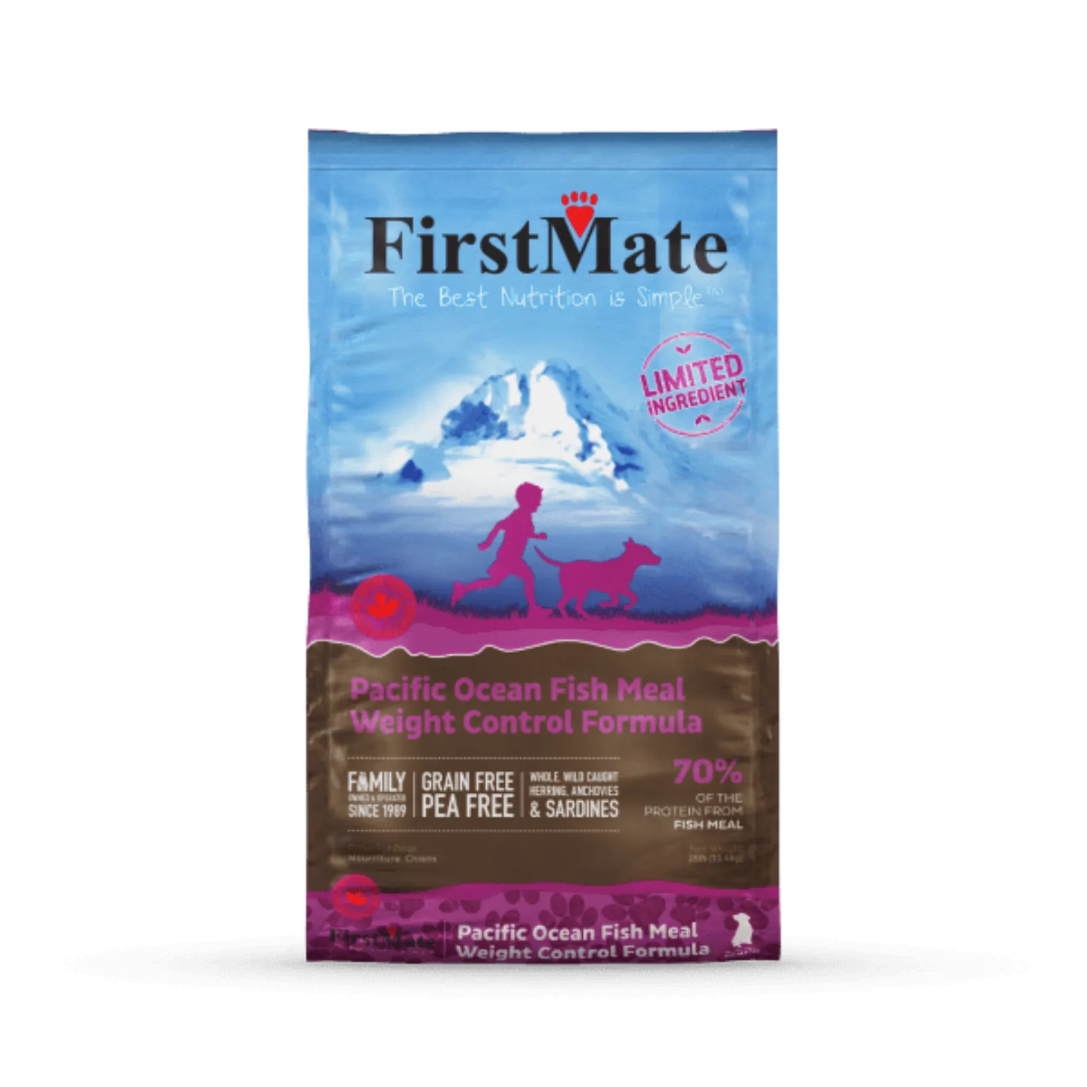 FirstMate Limited Ingredient Diet Pacific Ocean Fish Meal Weight Control Dog Food