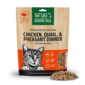 Freeze-Dried Chicken, Quail, & Pheasant Dinner Cat Food Mini Nibs