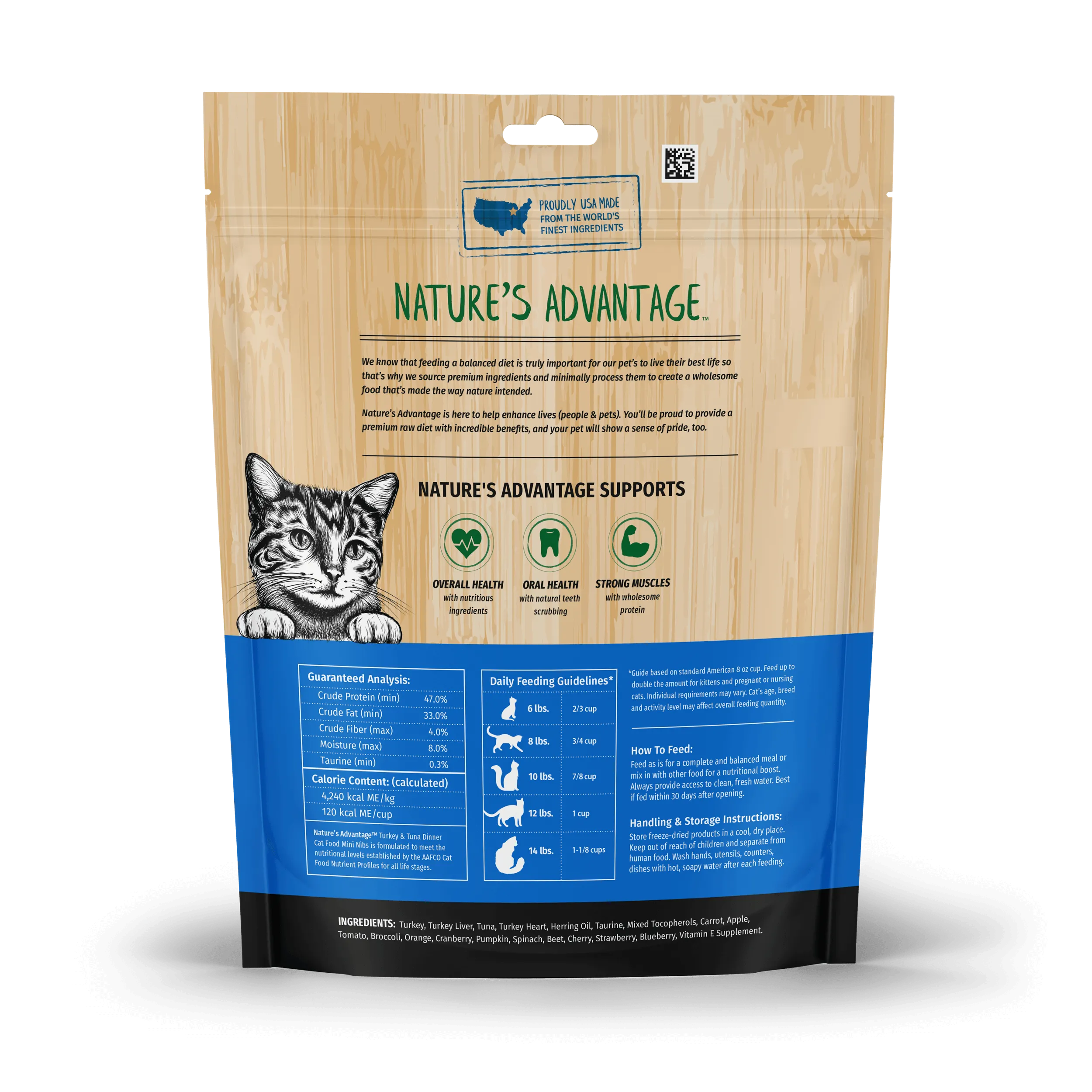 Freeze-Dried Turkey & Tuna Dinner Cat Food Mini Nibs