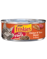 Friskies Prime Filets Chicken & Tuna Dinner in Gravey Canned Cat Food