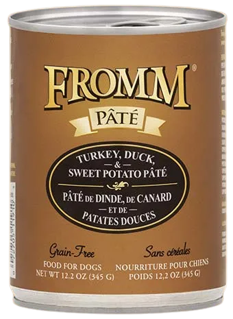 Fromm Grain Free Turkey, Duck & Sweet Potato Pate Canned Wet Food for Dogs