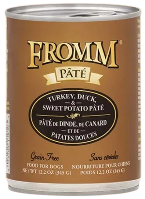 Fromm Grain Free Turkey, Duck & Sweet Potato Pate Canned Wet Food for Dogs