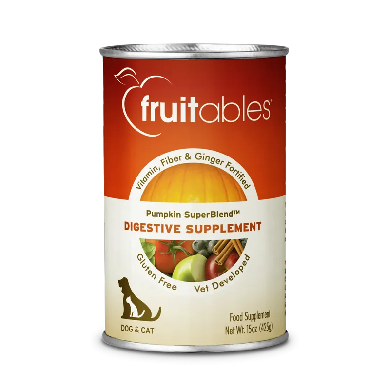 Fruitables Pumpkin SuperBlend Digestive Supplement for Dogs & Cats 15oz