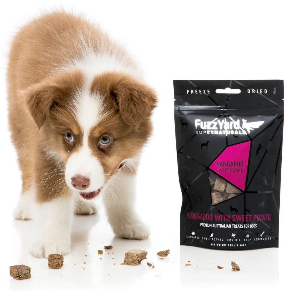 FuzzYard Supernaturals Kangaroo With Sweet Potato Freeze Dried Dog Treats 70g