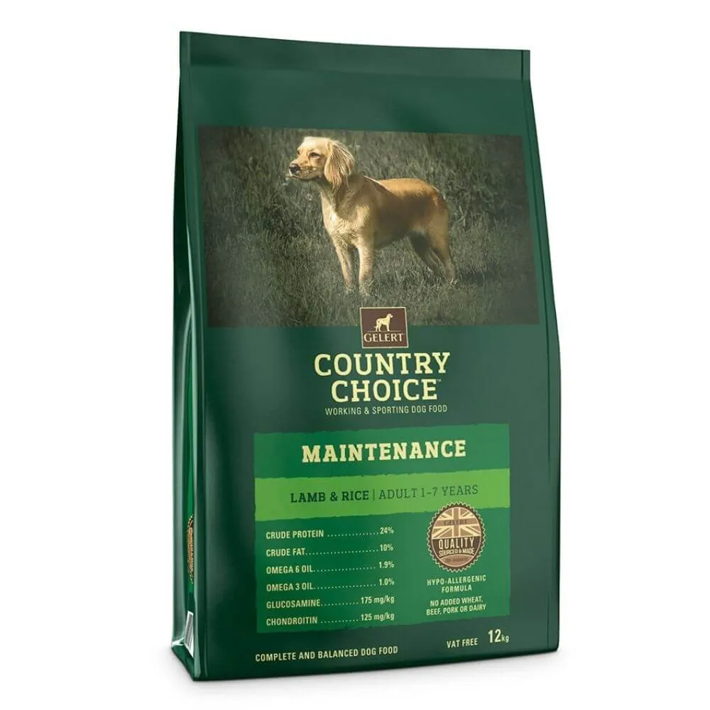 Gelert Country Choice Maintenance Lamb Adult Dog Food 12kg