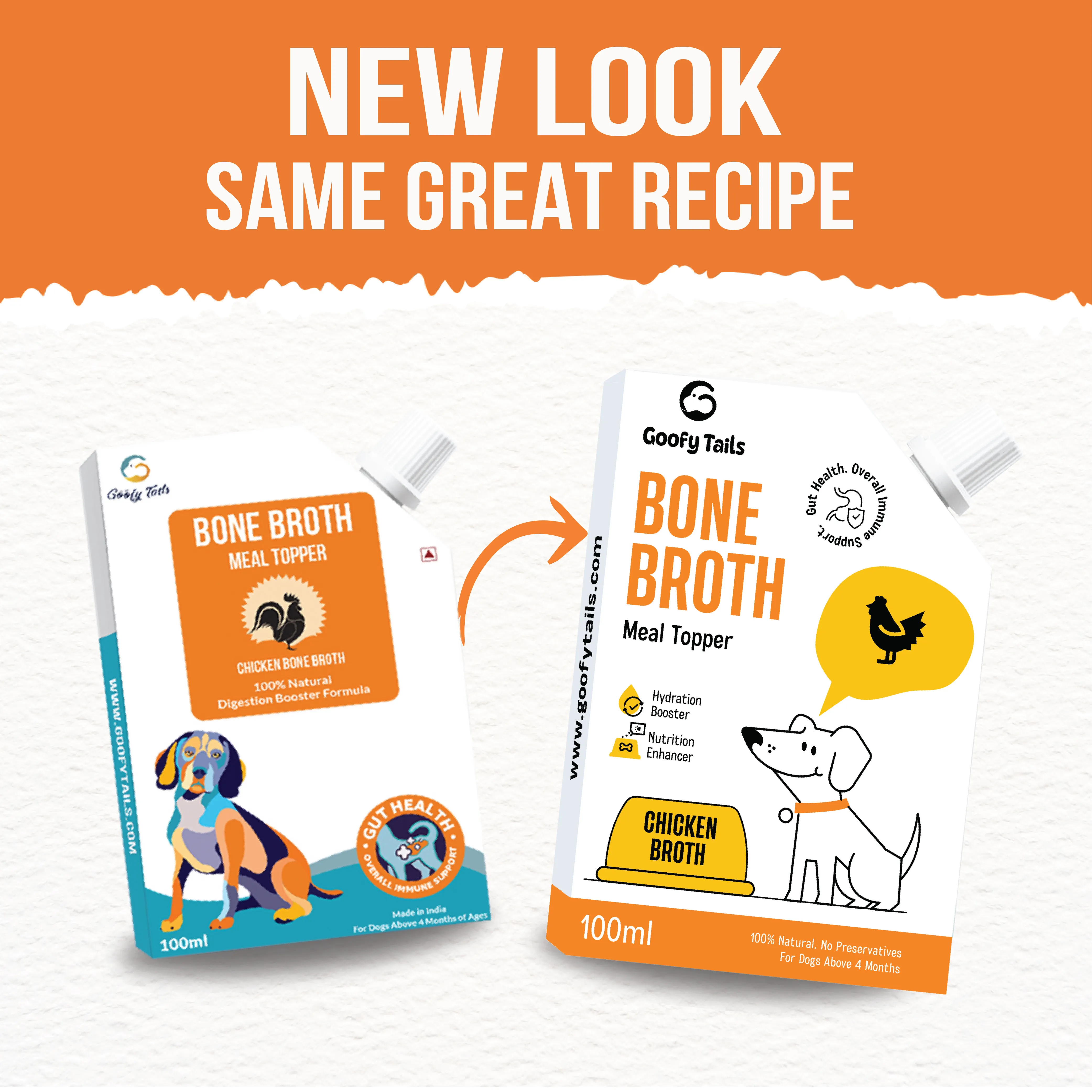 Goofy Tails Chicken Bone Broth for Dogs and Puppies