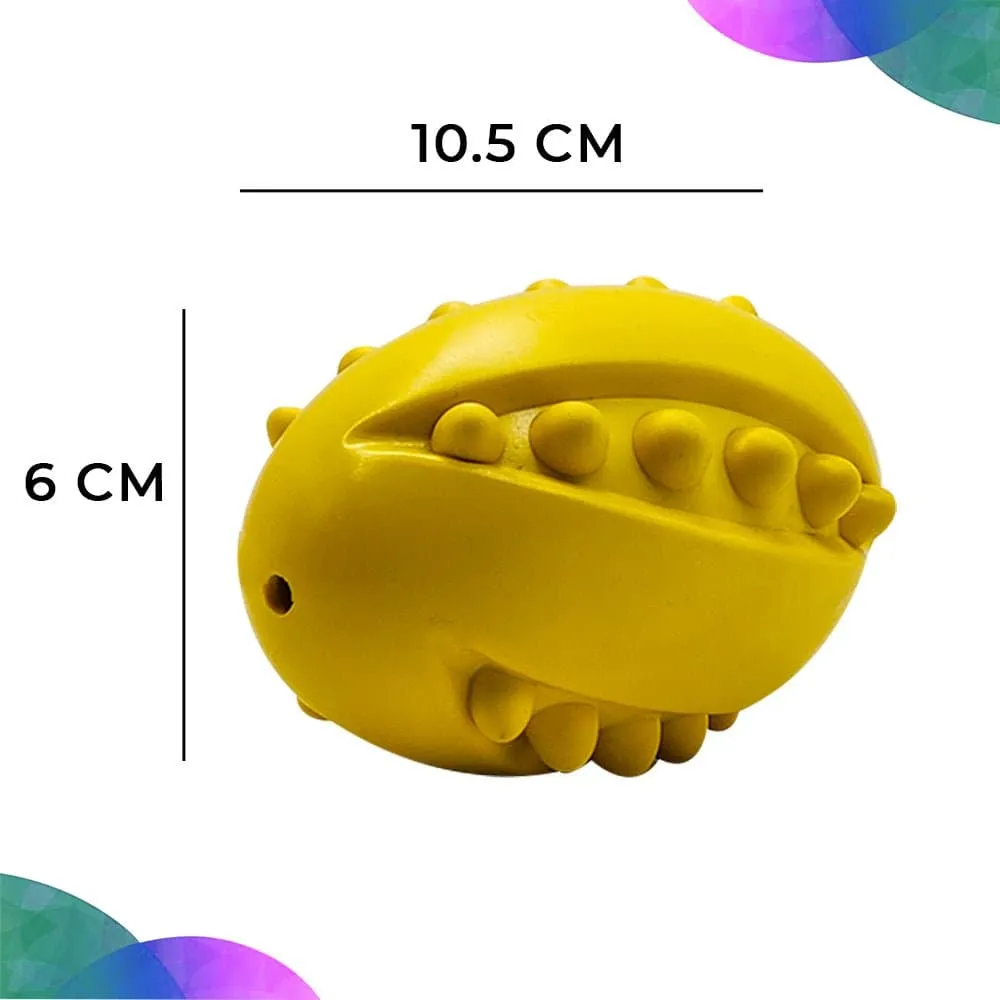 Goofy Tails Studded Rugby Ball for Dogs (Yellow)