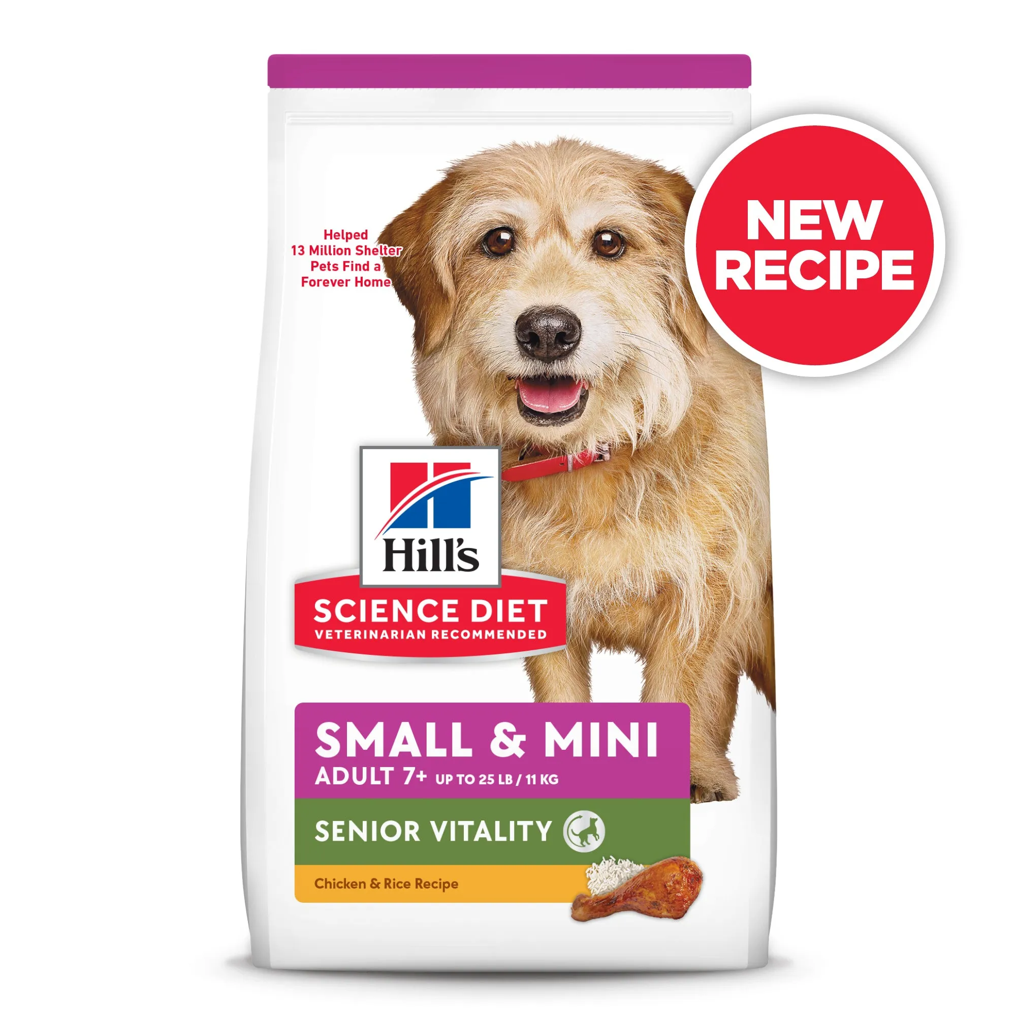 Hill's Science Diet Adult 7  Senior Vitality Small and Mini Dry Dog Food 1.58kg