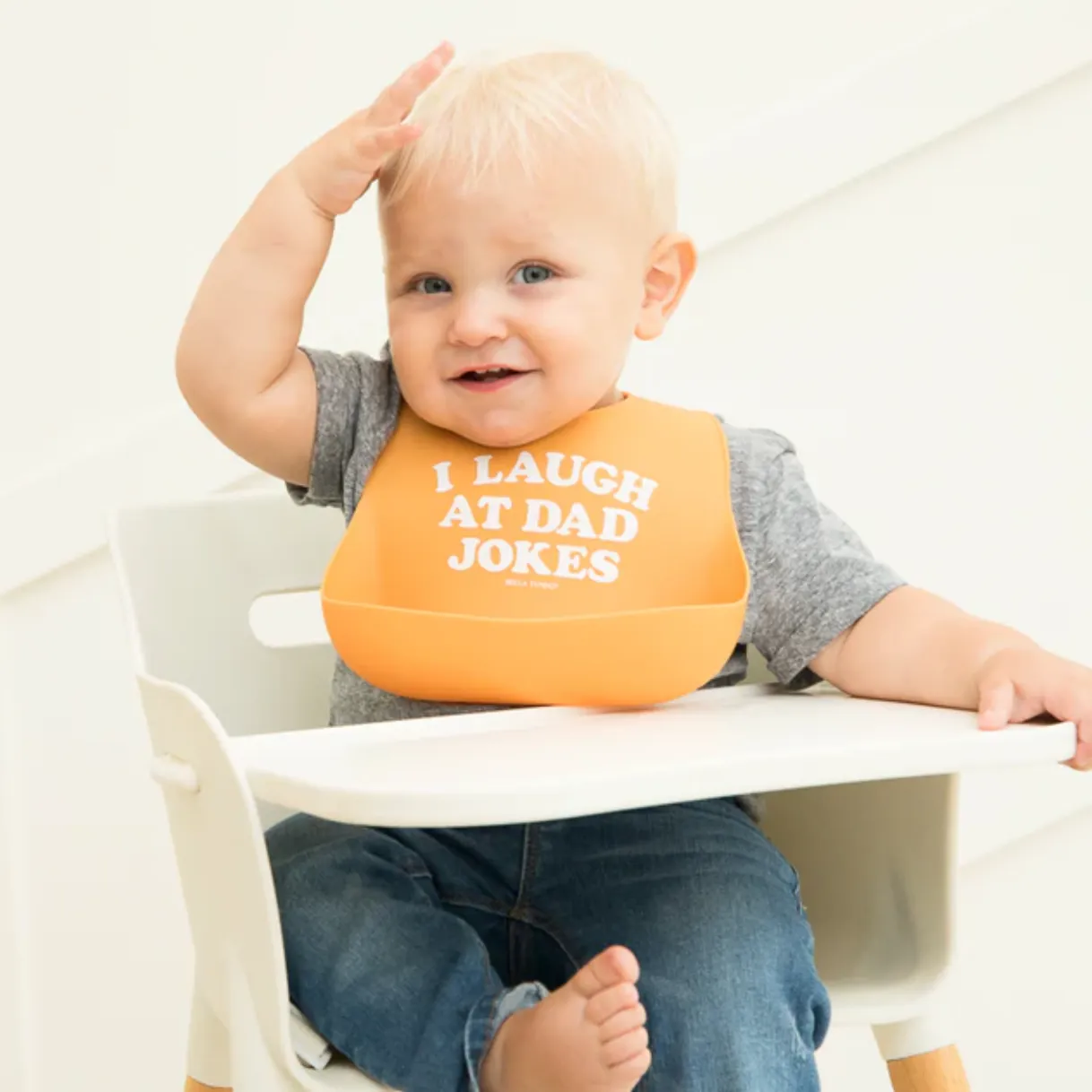 I Laugh At Dad Jokes Bib