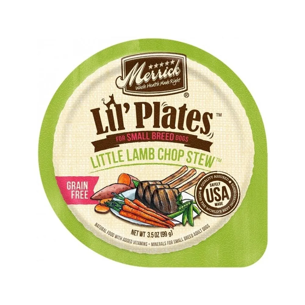 Lil' Plates Adult Grain Free Little Lamb Chop Stew Dog Can for Small Breeds