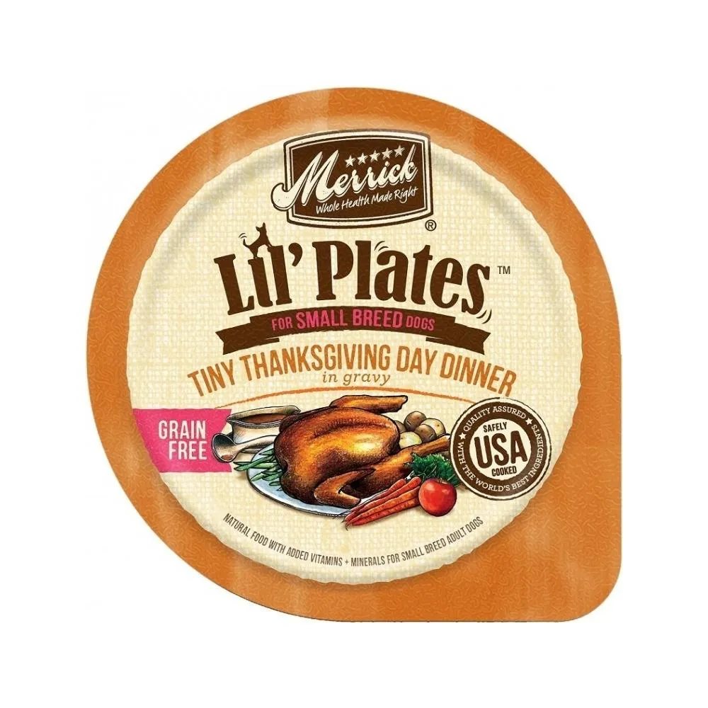 Lil' Plates Adult Grain Free Thanksgiving Day Dinner Dog Can for Small Breeds