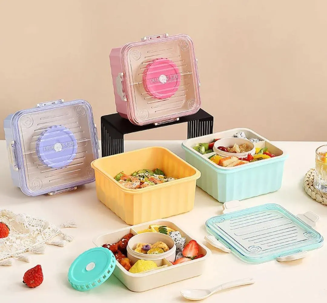 Lunch Box With Separate Partition (Microwave Safe)