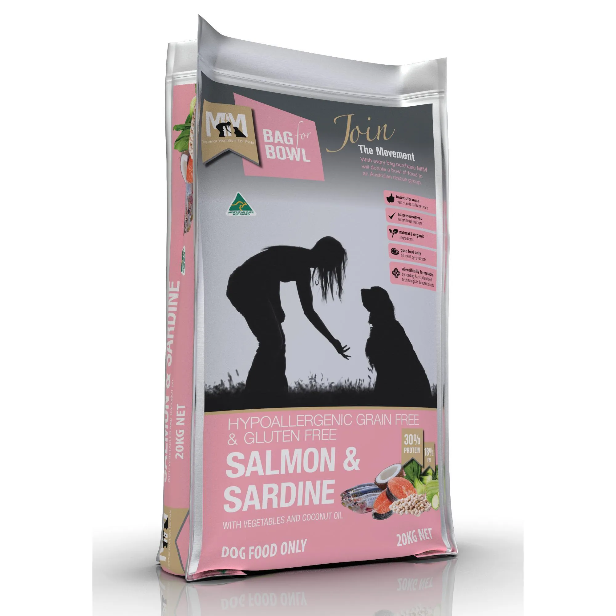 Meals for Mutts Grain Free Salmon and Sardine Dry Dog Food 20kg