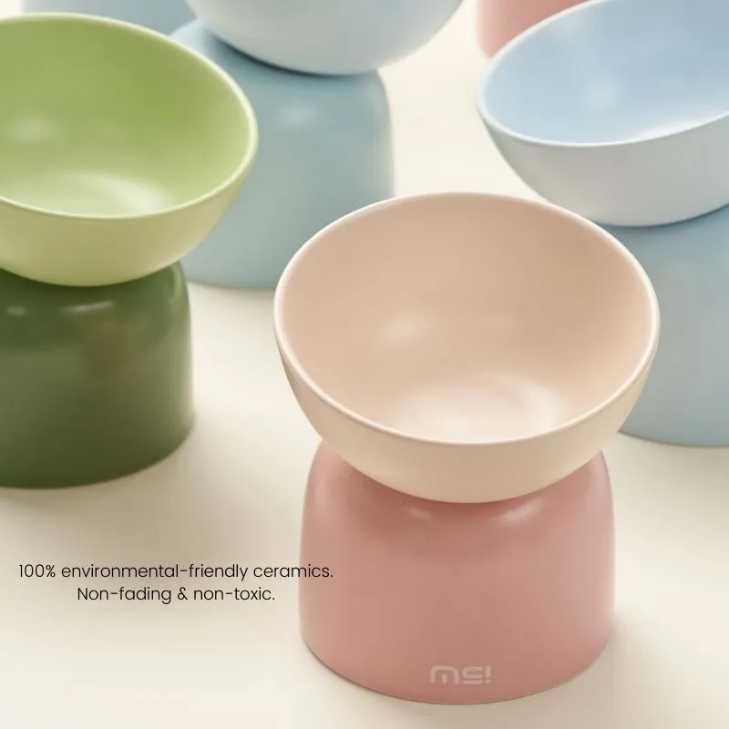 MS Two-Way Slanted Ceramic Pet Bowls