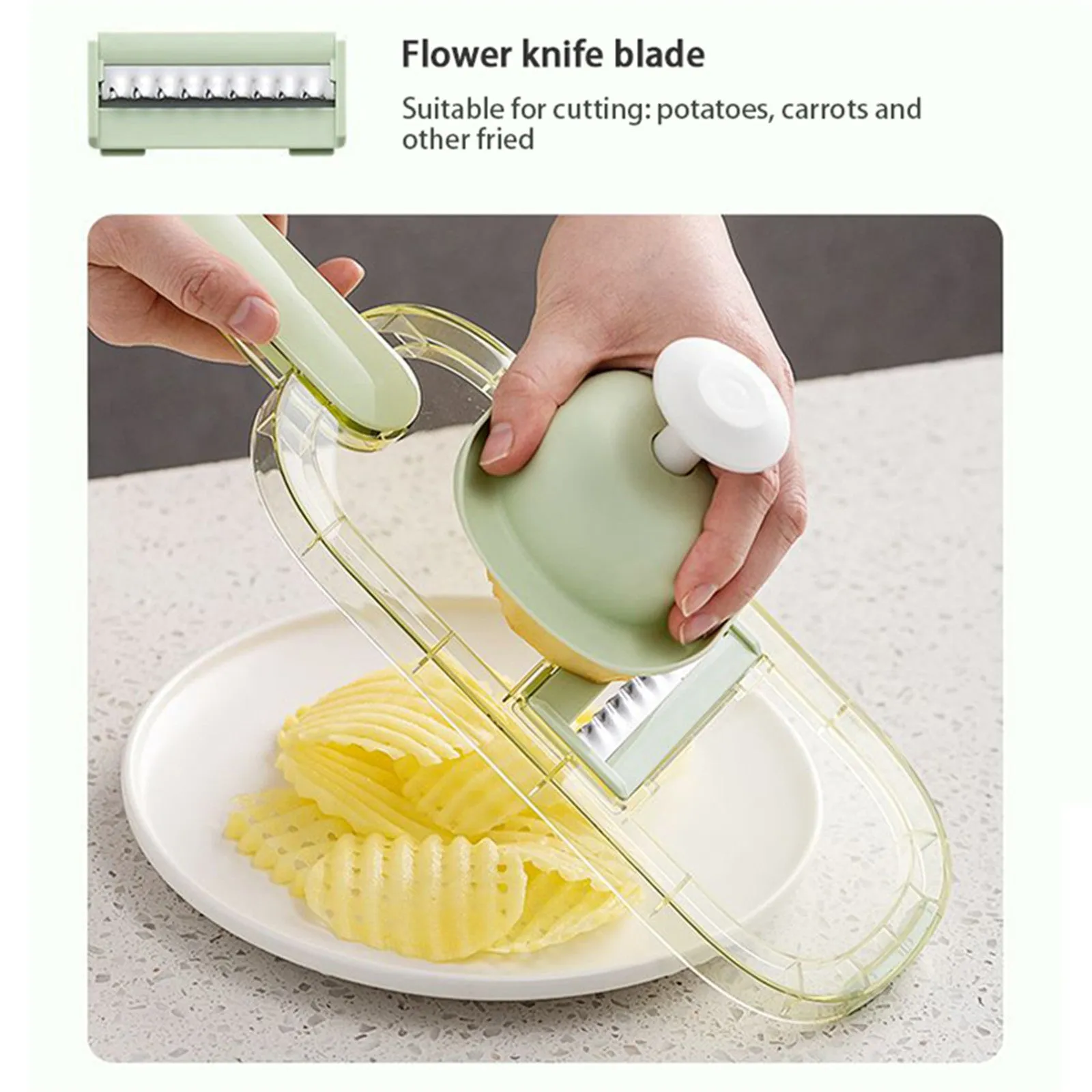 Multi-Functional 6-in-1 Fruit Vegetable Slicer Chopper Peeler