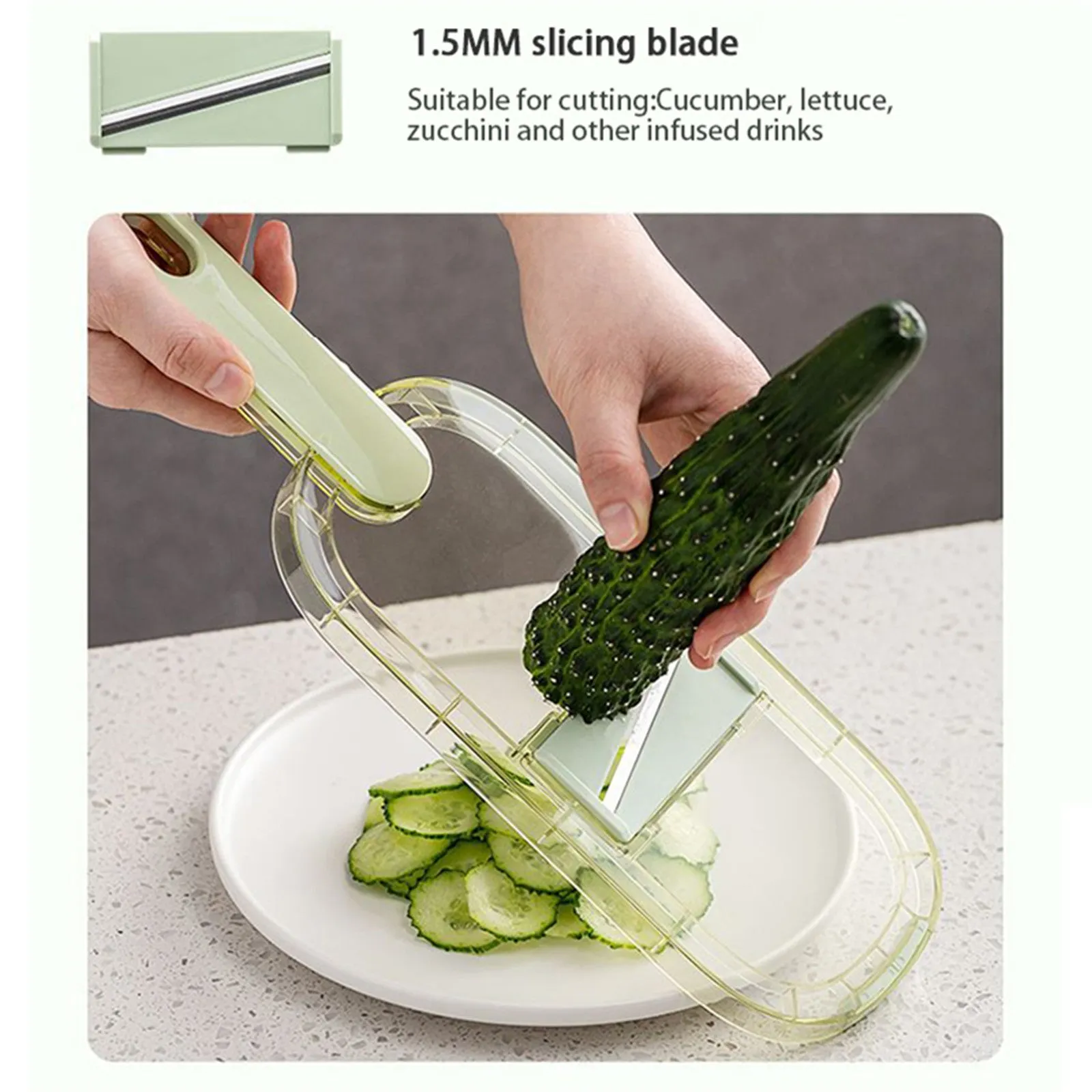 Multi-Functional 6-in-1 Fruit Vegetable Slicer Chopper Peeler