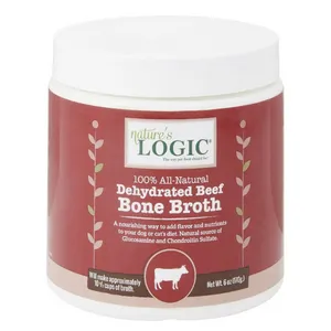 Nature's Logic Dehydrated Beef Bone Broth Dog & Cat Food Topper, 6-oz tub