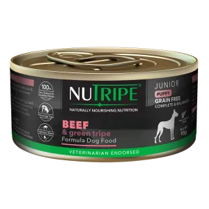 Nutripe Dog Puppy Junior Beef & Green Tripe 95g