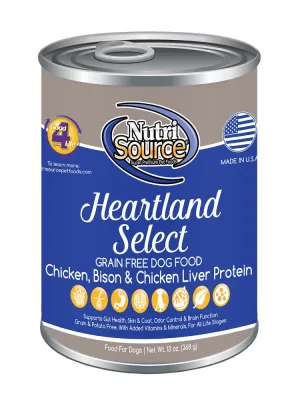 NutriSource Grain Free Heartland Select Formula Canned Dog Food