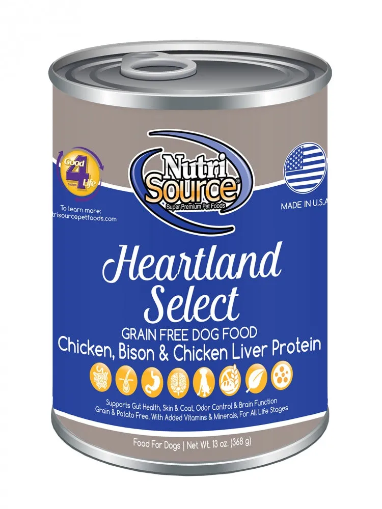 NutriSource Grain Free Heartland Select Formula Canned Dog Food