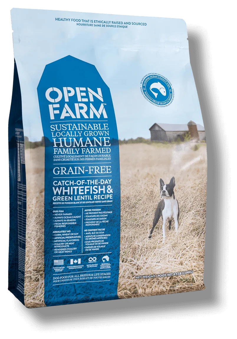 OPEN FARM Grain-Free Catch-Of-The-Season Whitefish & Green Lentil Recipe for Dogs