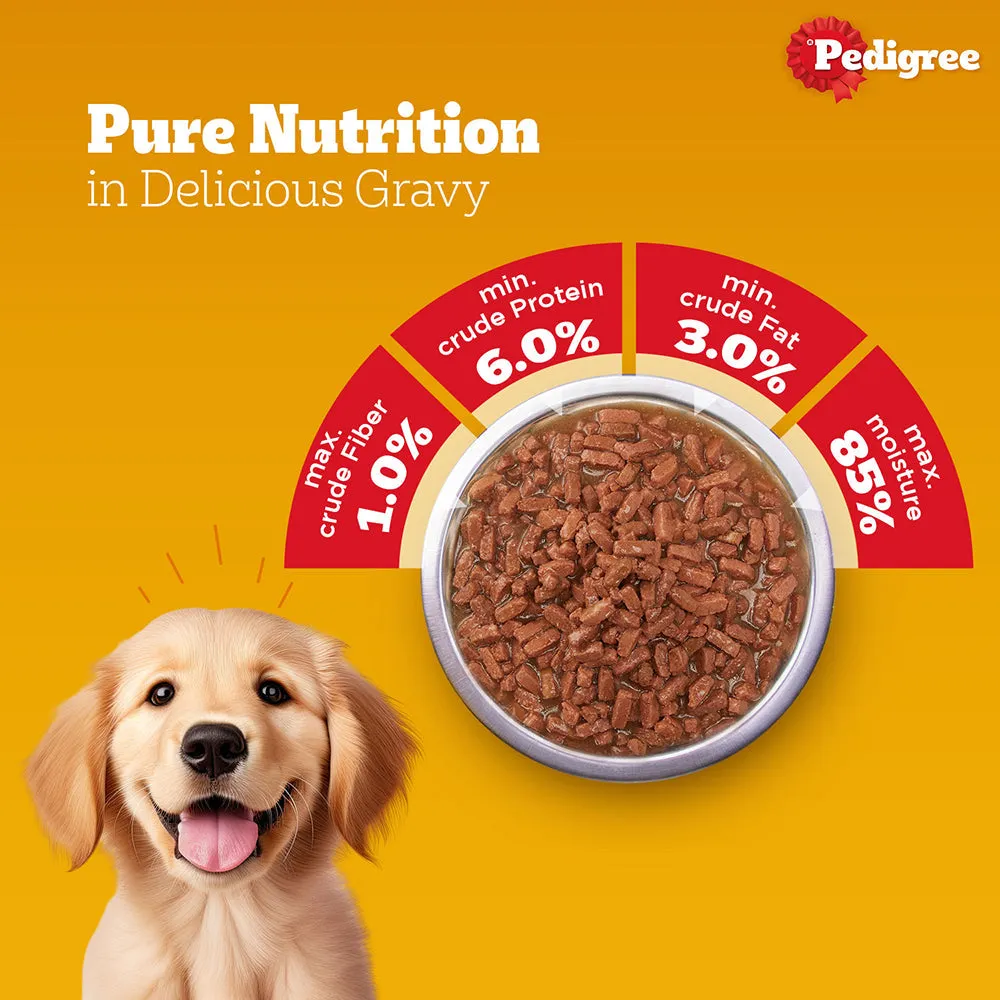 Pedigree Chicken Chunks in Gravy Pouch Puppy Wet Food (70g)