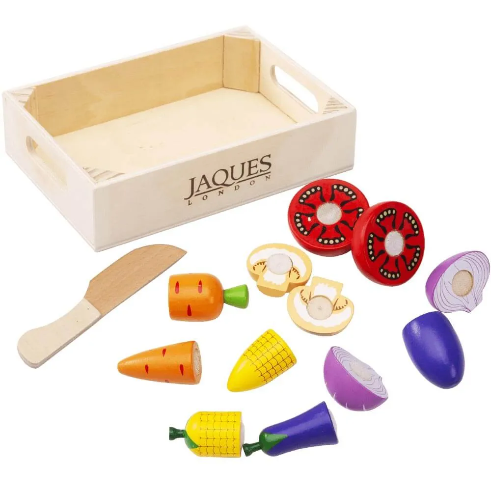 Pretend Play Food Set - Wooden Fruit and Veg