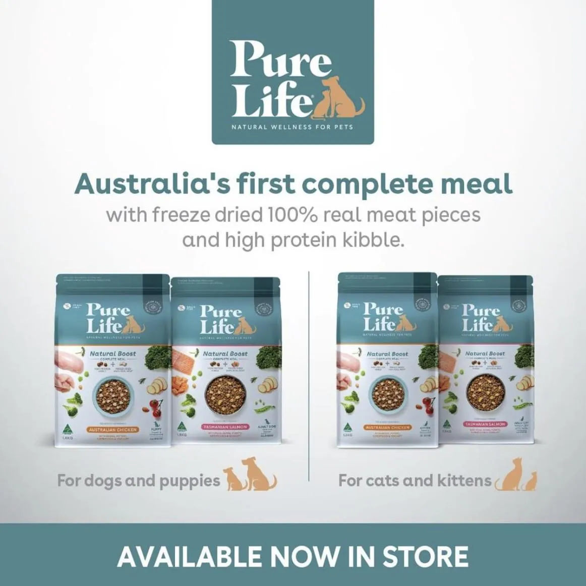 Pure Life Natural Boost Chicken Dry Dog Food 1.8kg