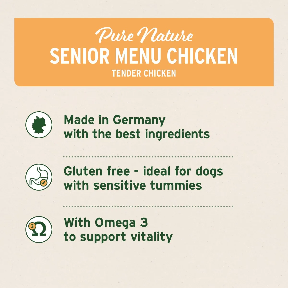 PureNature Senior Chicken - Wet food for Senior Dogs 6 x 400g