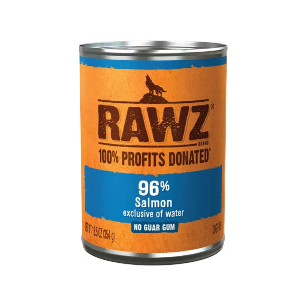 Rawz 96% Salmon Pate Dog Food Can 12.5oz