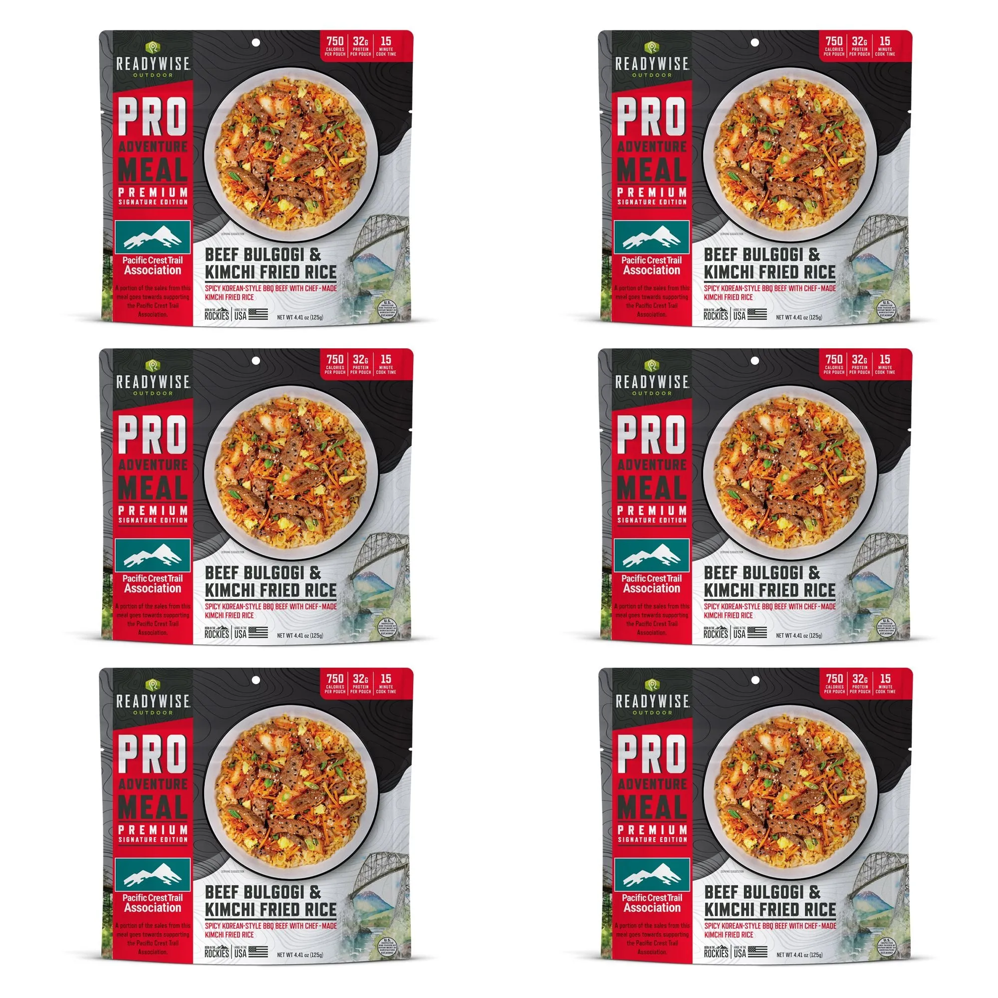 ReadyWise - Pro Adventure Meal Beef Bulgogi and Kimchi Fried Rice - 6 Pack