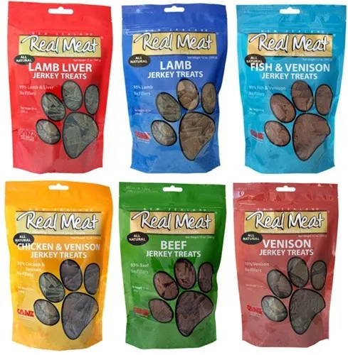 Real Meat Beef Jerky Grain Free Dog Treat 4oz